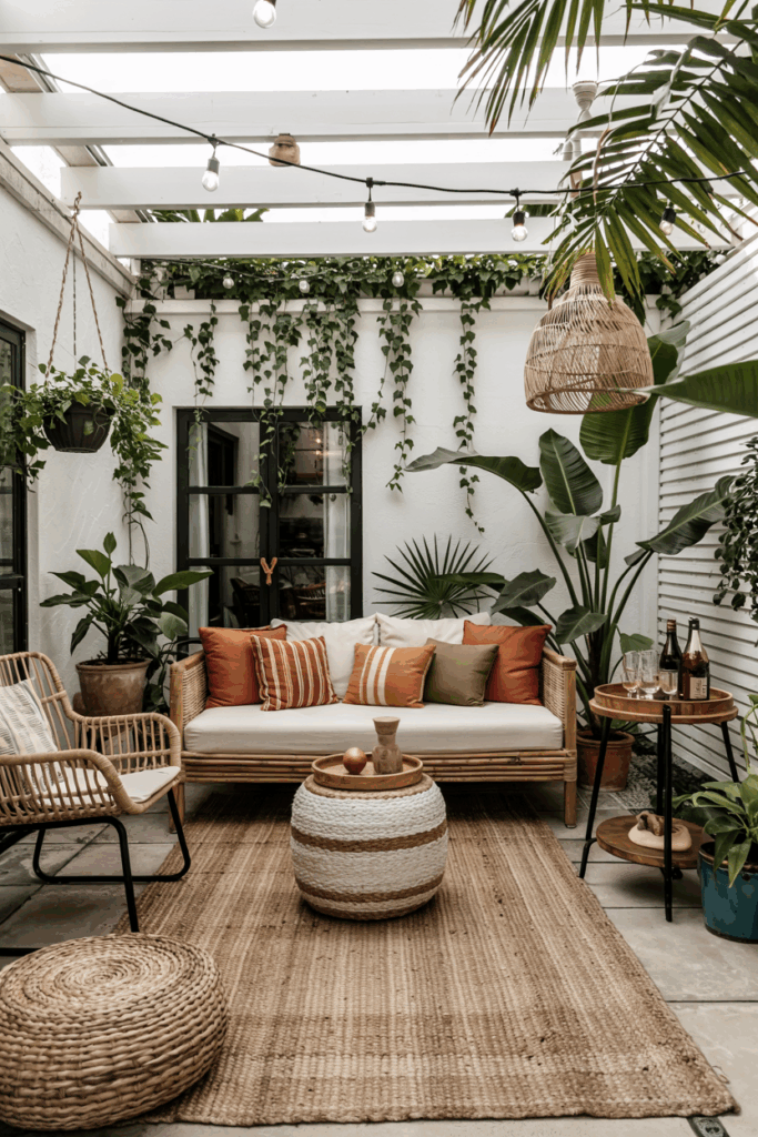 boho outdoor space